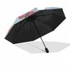 Pippi Longstocking Themed Travel Umbrella-8 Ribs Automatic Opening and Closing, Portable Folding Design, Compact and Stylish Umbrella Suitab