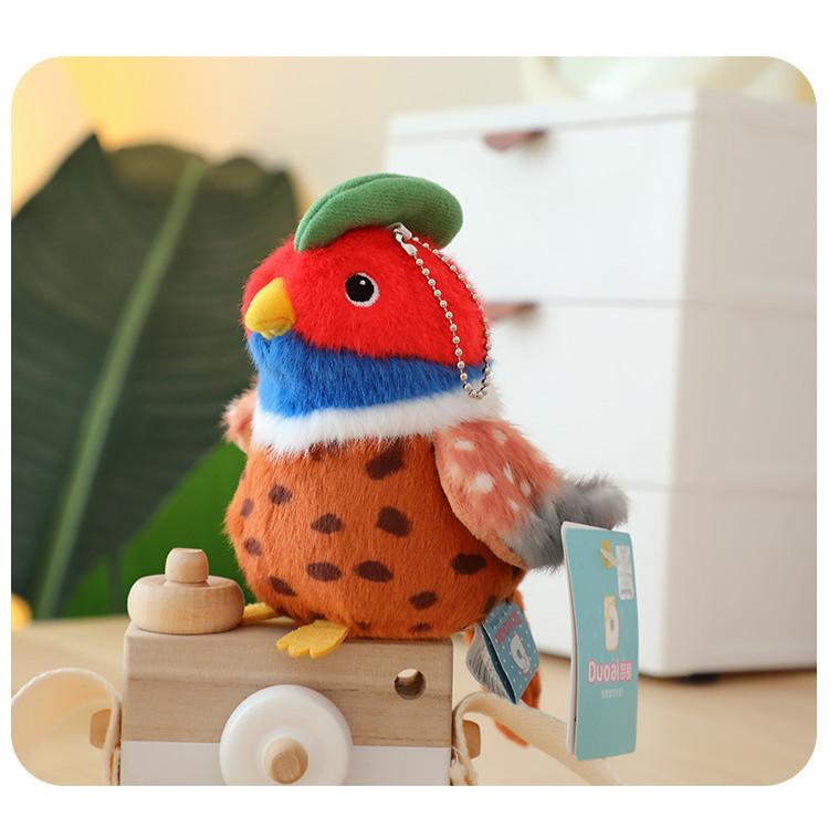 Love Bird Plush Pendant Simulation Bird Parrot Bag Pendant Sparrow Doll Bag Pendant Gift