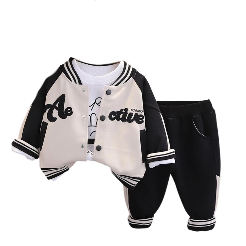 Kids Casual Long-Sleeve Set, Comfortable Daily Wear Outfits