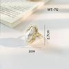 Exquisite Irregular Pearl Ring Korea Gold Color Metal Adjustable Ring For Woman Ins Minist Style Jewelry Girl Gift