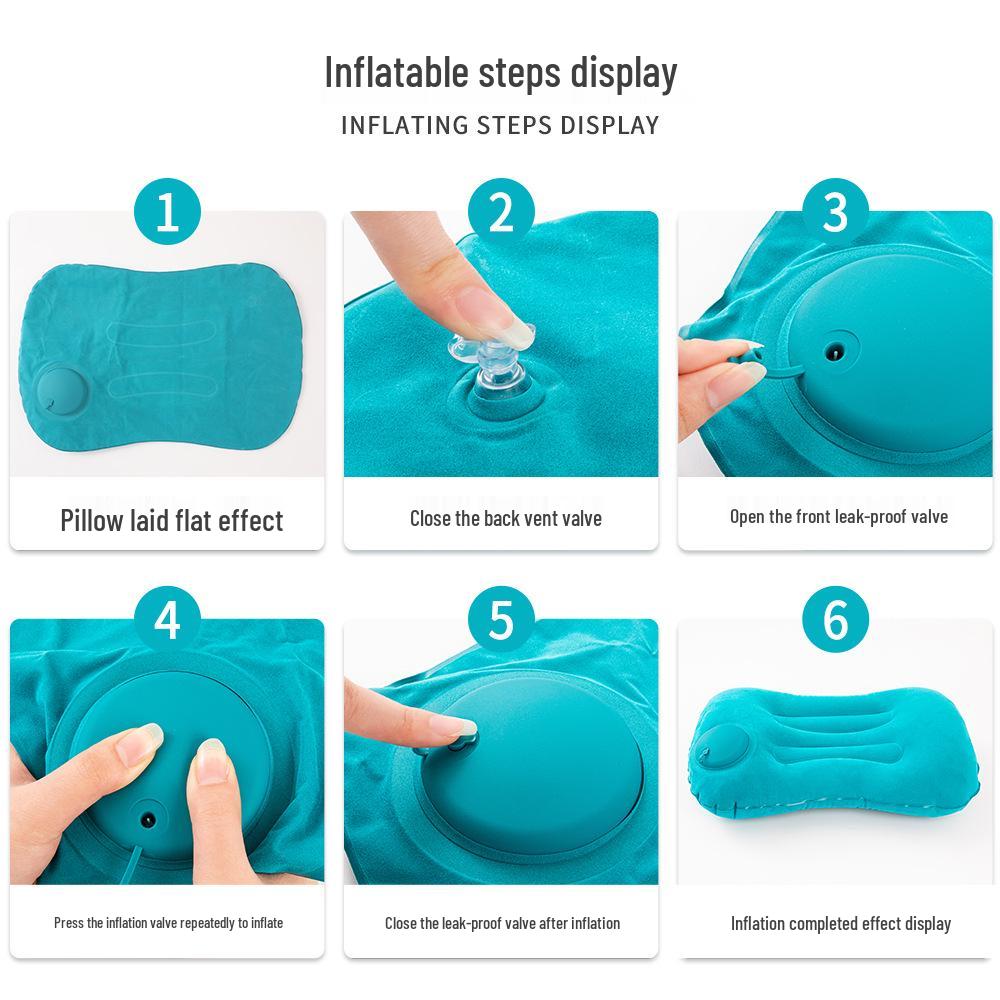 Tragbares Faltbares Aufblasbares Kissen für Outdoor-Camping, Reisen, Auto - Vielseitig verwendbar als Wurfkissen, Nickerchenkissen, Rückenlehne oder Lendenwirbelstütze.