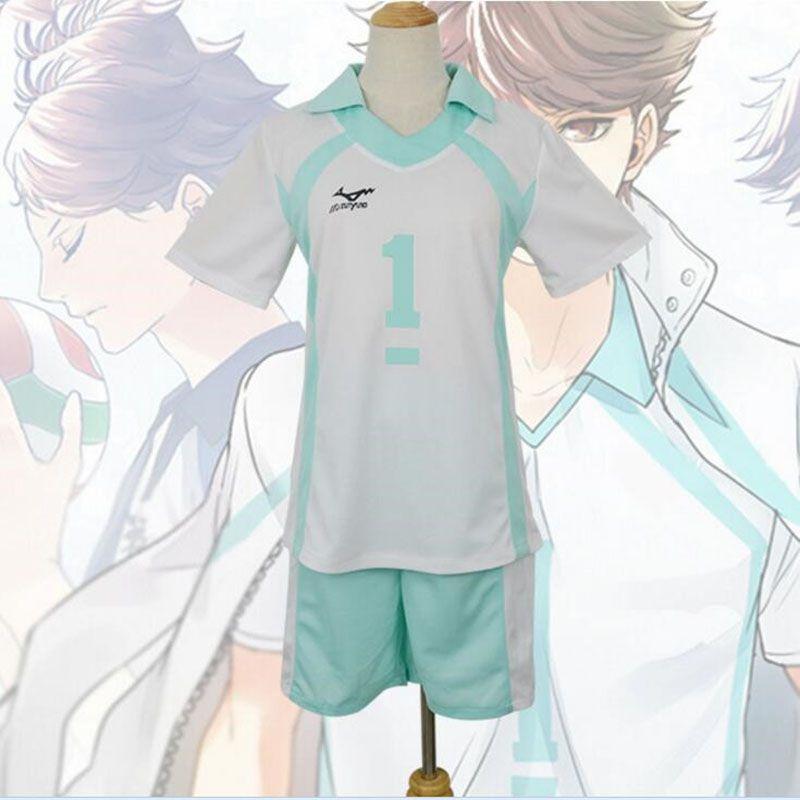 Stilvolle Haikyuu Aoba Johsai Oikawa Tooru Uniform mit atmungsaktiver Hose und Shirt