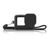 PULUZ pro GoPro HERO12 Black /11 Black /10 Black /9 Black Silikonový ochranný kryt pouzdra s popruhem na zápěstí a krytem objektivu