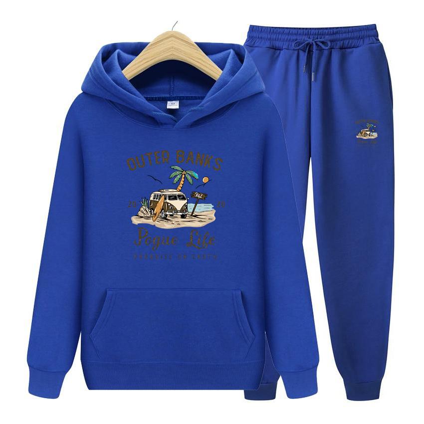 Women Long Sleeve Hoodie Set Outer Banks Hoodie Set Pogue Life Sweatshirt Women Long Sleeve Hoody Tops