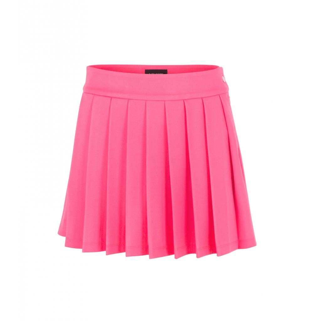 Ssideuneuwa Women'S Pleated Skirt (Fluorescent Pink)