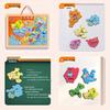 Wooden Magnetic 2-in-1 China & World Map Puzzle