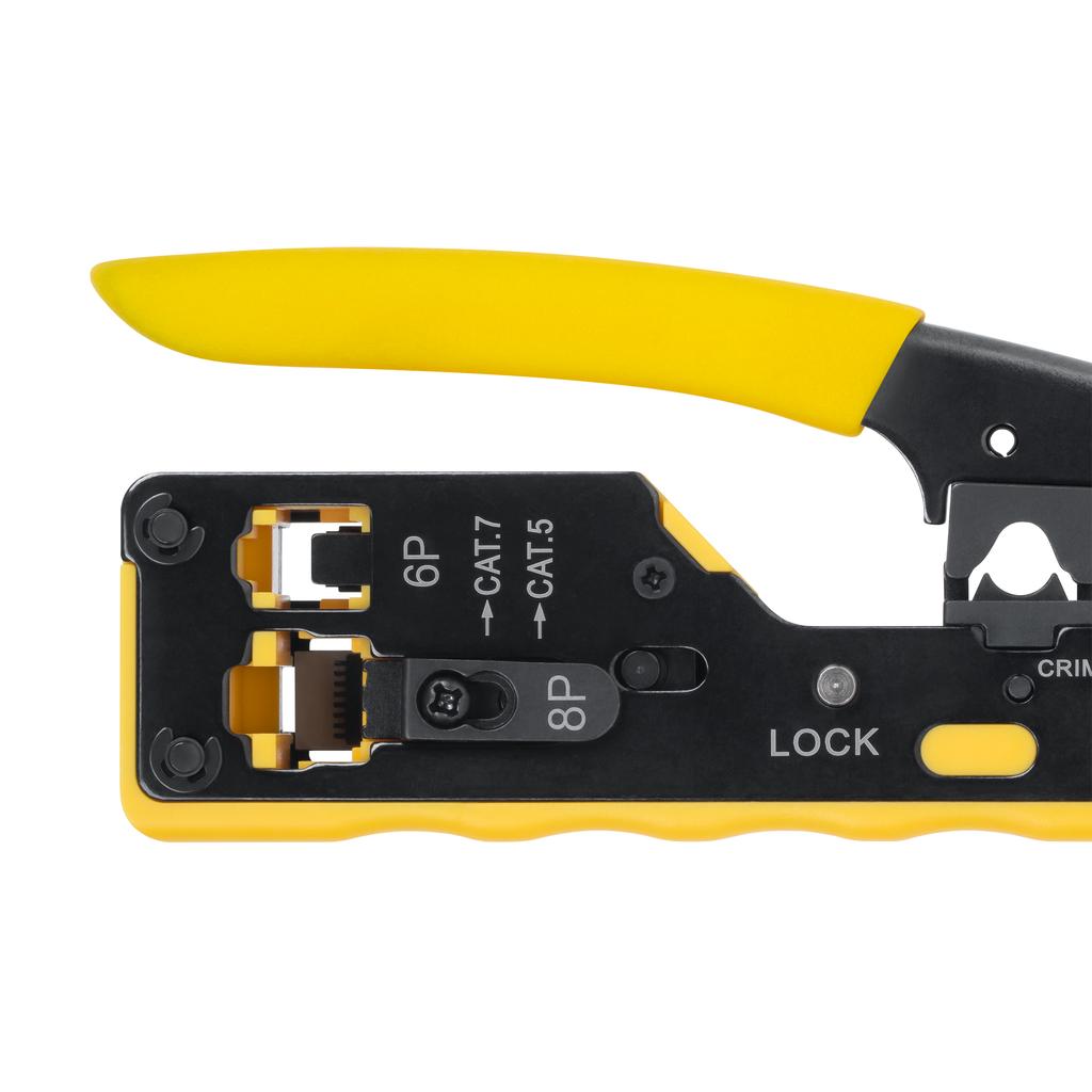 Rebel RJ45/RJ12 Pass-through Plug Crimper