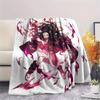 1PC Demon Slayer Print Flannel Blanket, High quality All Seasons, Home Decor, Warmth and Comfort, Perfect for Christmas Gifts