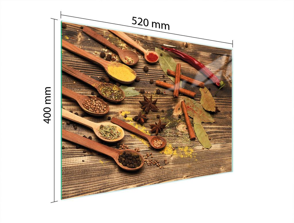SZKLANA DESKA DO KROJENIA 52x40 PRZYPRAWY