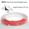 1pc 3meters/118.11in Flexible Quarter Round Molding Peel Bendable Decorative Mold Adhesive Peel Stick Trim for Floor Edges