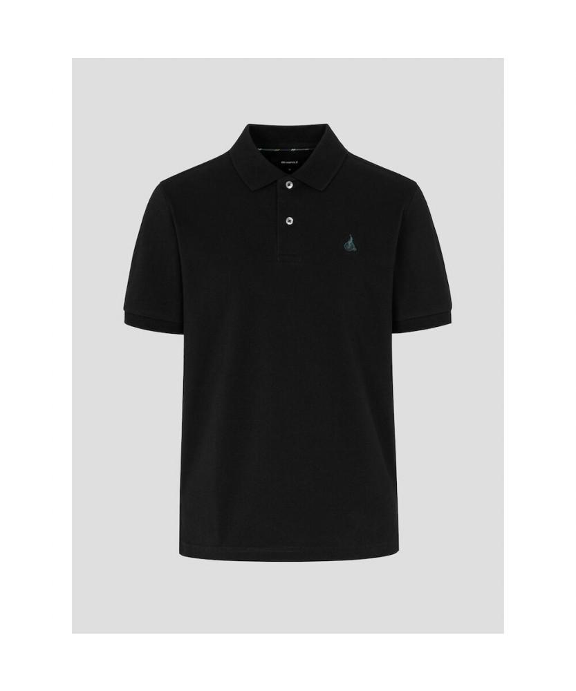 Binpolmen [Essential] Pique Collar Neck Short Sleeve T-Shirt Black