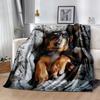 Rottweiler Moonlit Journey Flannel Blanket,Lightweight,Office Blanket,Sofa Blanket,Comfortable Blanket
