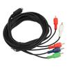 Mini 10 Pin AV DIN Cable Replacement 10 Pin DIN to 5 RCA AV Connection Wire Cable Red Green Blue and Red White for TVs