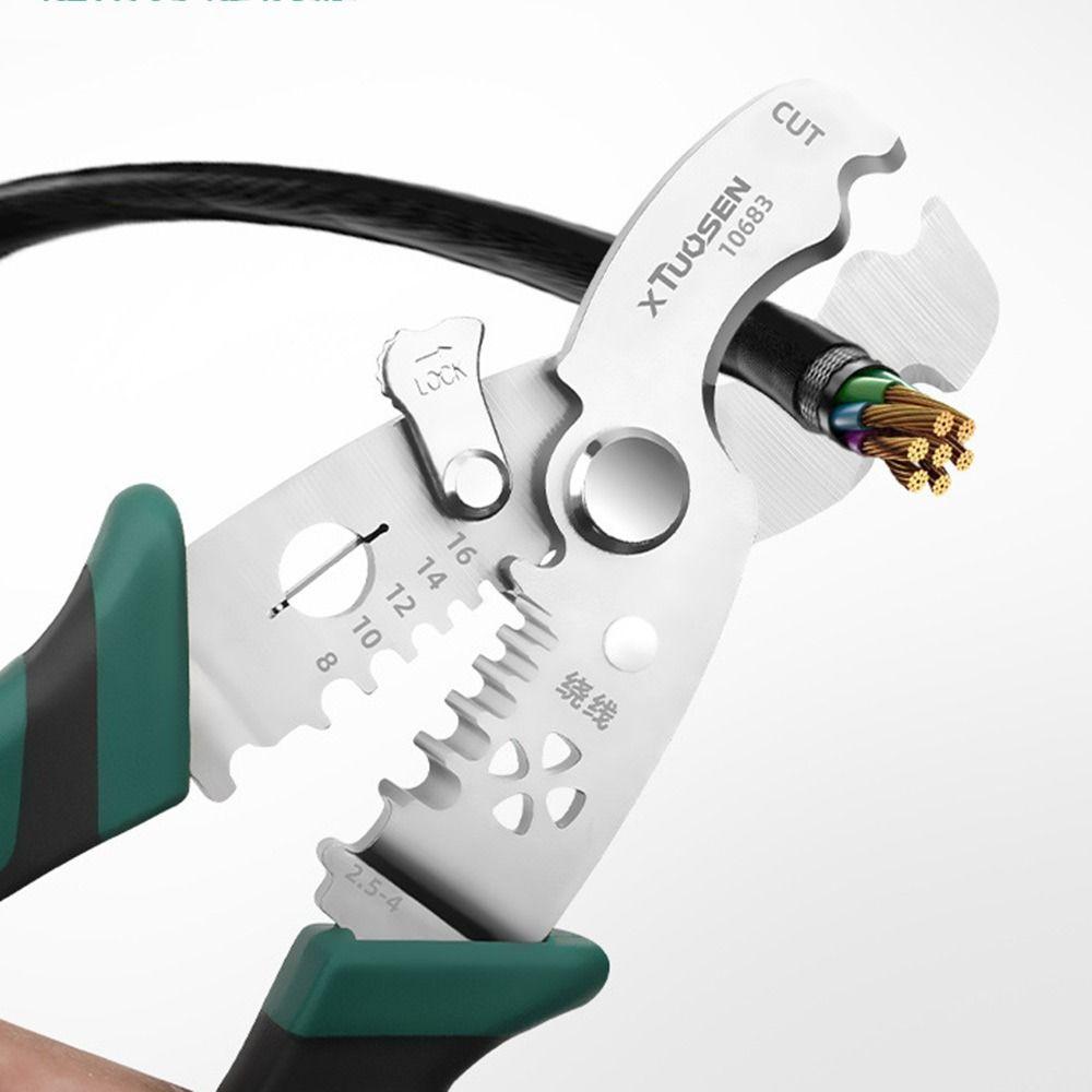 High-carbon Steel Wire Stripping Pliers Non-Slip Hand Tools Wire Stripping Tool Multifunctional Comfortable Pincers Electrician