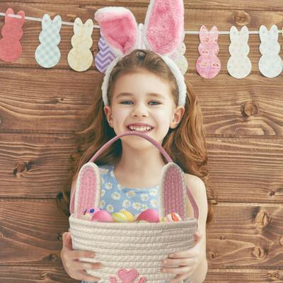 Tragbarer Osterhasen-Eier-Aufbewahrungskorb Großartig für Ostereiersuchen und Haushaltsdekoration Täglicher lässiger Gebrauch