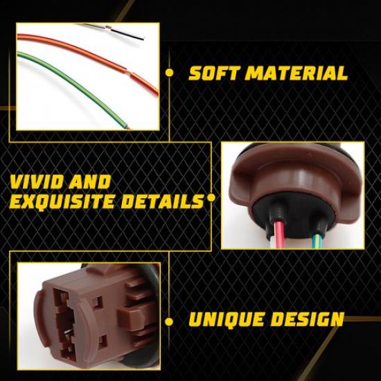 Universal Pigtail Wire Female Socket 7443 Two Harness Front Turn Signal Plug EOA