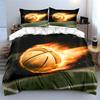 Basketball Art Decor Set Soft Comfortable Duvet Cover Bedding Set Included 1*Duvet Cover & 2*Pillowcases, Gift