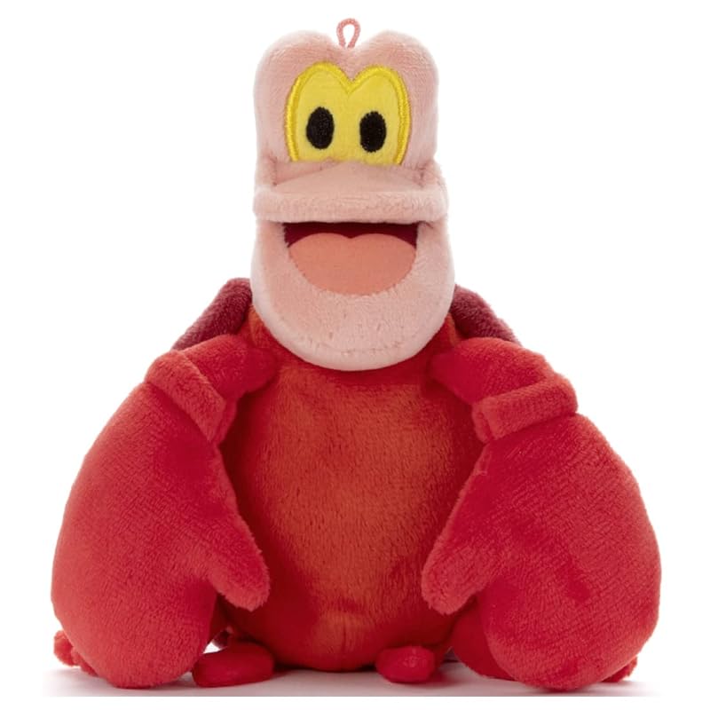 Disney Character Washable Beans Collection Sebastian Plush Toy, Approximately 14cm Tall