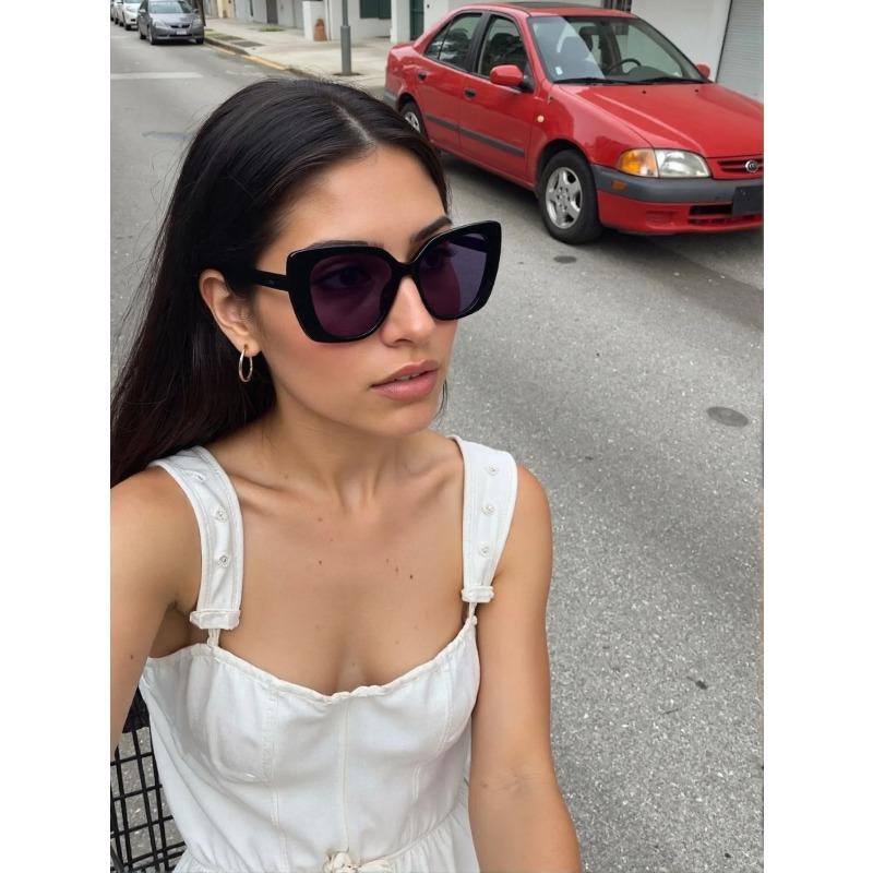 Fashion fragrance big box stylish outdoor driving glasses plain sunglasses for men and women