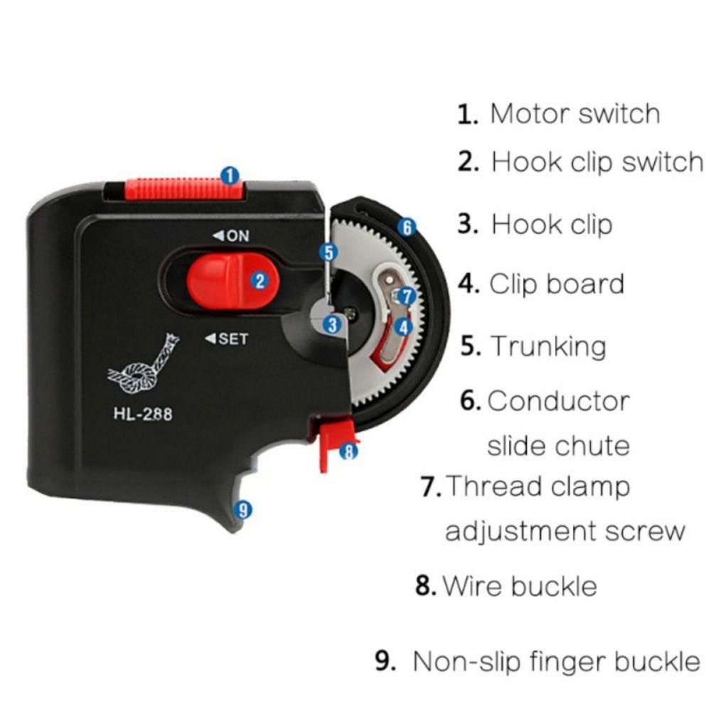 Line Tying Fishing Hook Tier Machine Battery Operated Hooks Tying Tools  Fishing Tackle