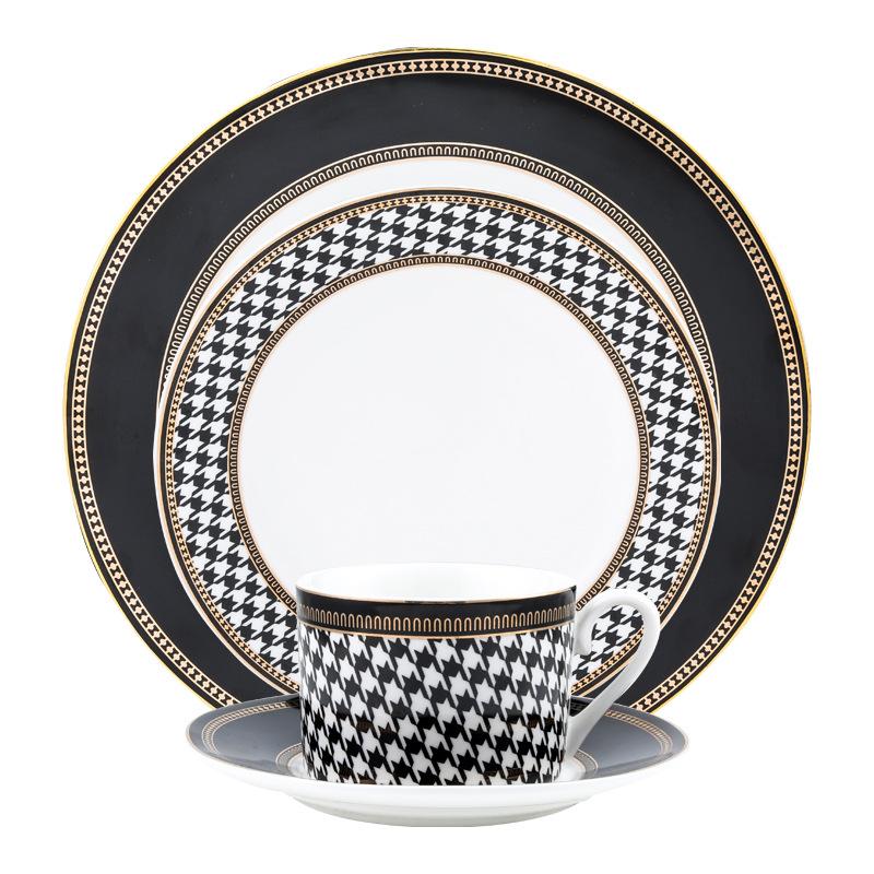 Vintage Light Luxury Qiandongge Ceramic Tableware Phnom Penh Fashion Household Dishes And Plates Set Western Food Steak Pasta Plate