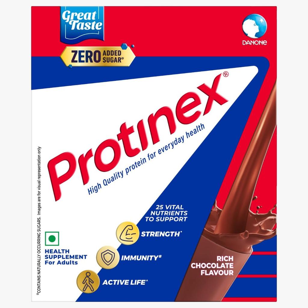 Protinex Rich Chocolate Nutritional Protein Mix For Adults 200 Gms BIB With 25 Vital Nutrients For Strength