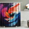 Modern Abstract Bathroom Shower Curtain Colorful Watercolor Design For Home Decor Bath Decoration Polyester Fabric With Hook Rin