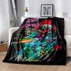 Horror Clown Circus Flannel Blanket Soft Warm All-Season Throw, Design for Camping, Car Travel, Hiking Sofa, Bed, Office Perfect Gift for Parties