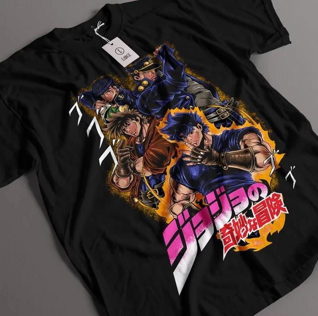 The Historical Protagonist Jojo Jojos Bizarre Adventure Anime Tshirt Cotton Graphic Tee Unisex Unisex Summer Streetwear