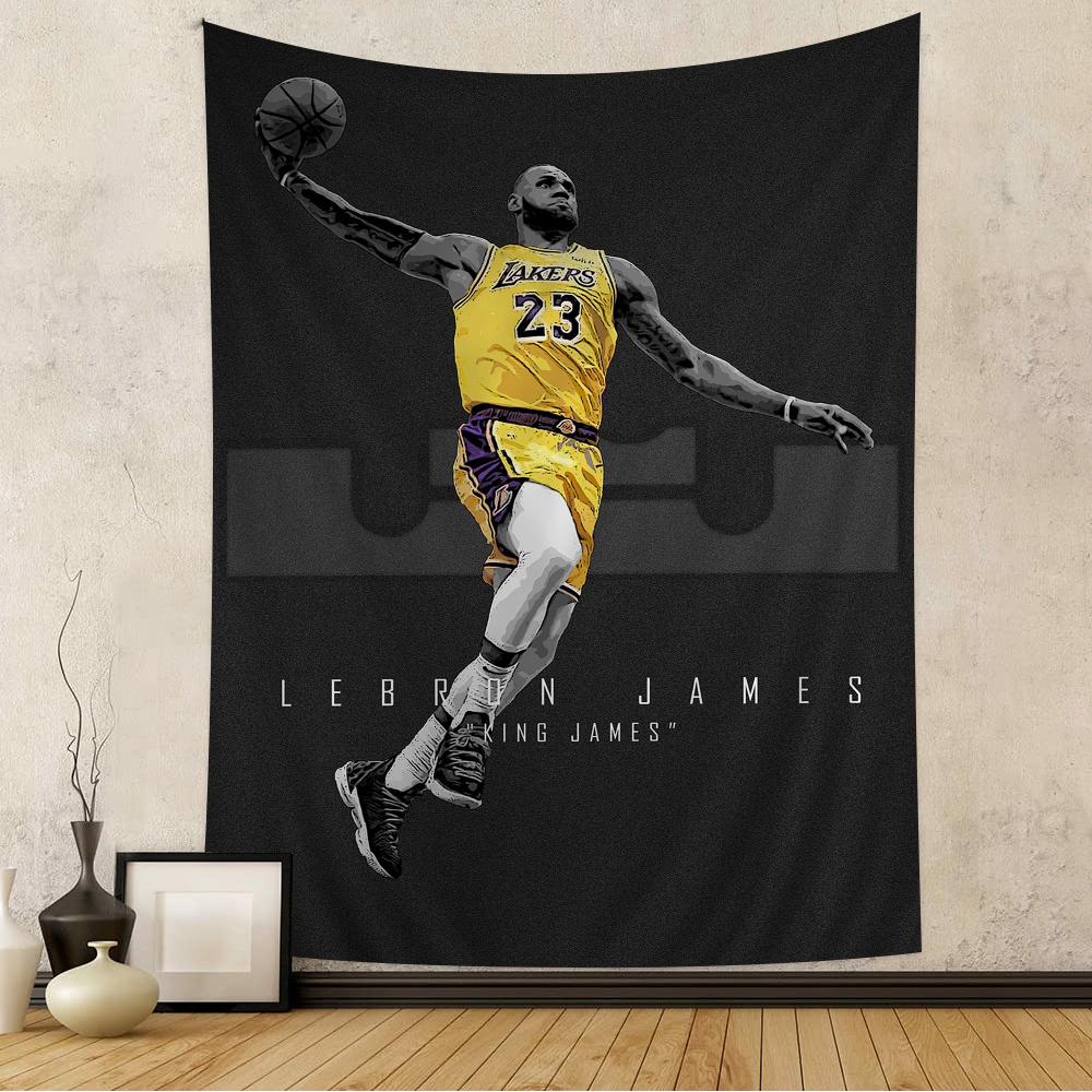 POP Basketball Player L-LeBron- James Basketball Printed Large Wall Tapestry Indian Buddha Decoration Bohemian Hippie Art Decor