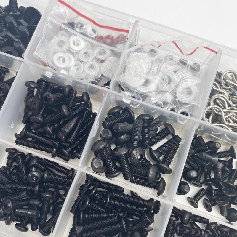 Kit di Viti RC da 520 Pezzi per 1:10 Modellini di Auto e Camion M3 M4 Elementi di Fissaggio