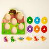 3D Wooden Dinosaur Egg Puzzle Board - Educational Toy for Children's Early Learning