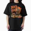 He’s From Texas I Can Tell Vintage Chainsaw Horror Oversized T-Shirt