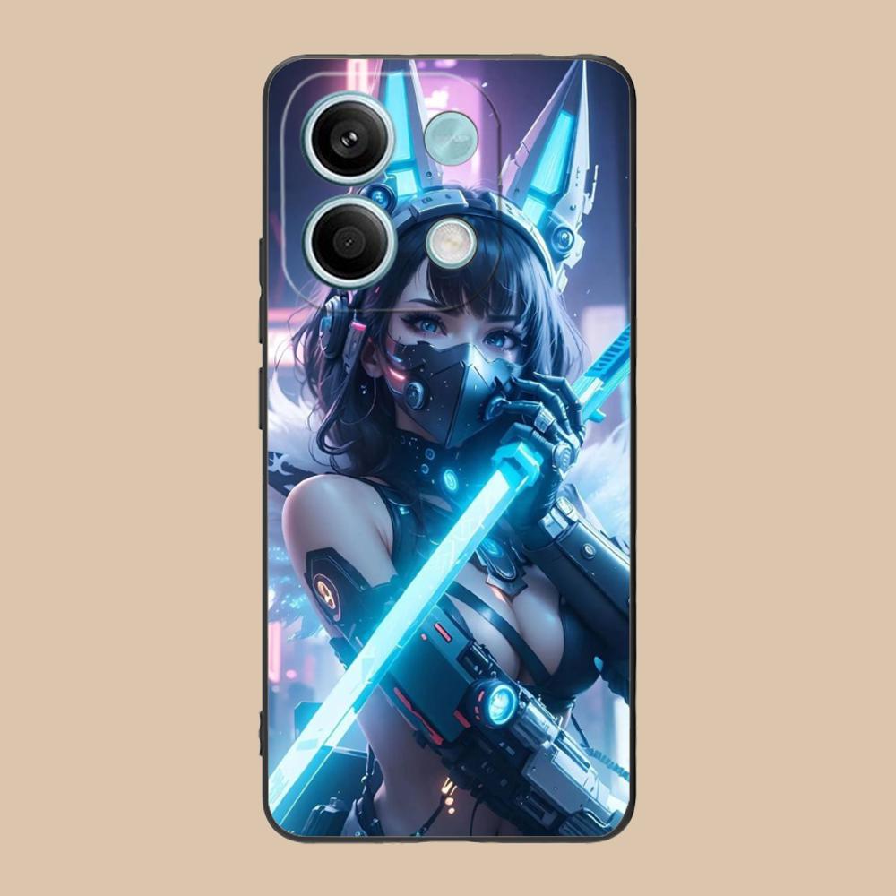 Anime Girl Mobile Phone Case for Xiaomi 15 14 13 12 Mi 11 T Ultra Lite Pro S X 5G Colorful Printing Cover Luxury Pretty