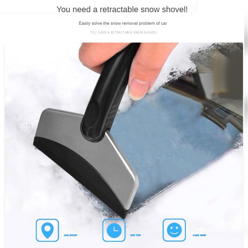 

Universal Car Snow Shovel Stainless Steel Multifunction Winter Windshield Defrost Shovel Scraper Snow Removal Tools Car Supplies