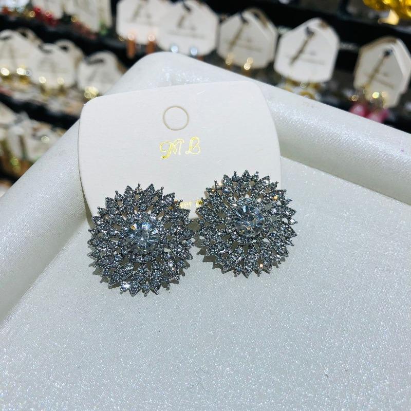 Elegant Embed Pearl Round Ear Clip Earrings Non Piercing Jewelry Wedding Statement Rhinestone Earrings Clips for Women