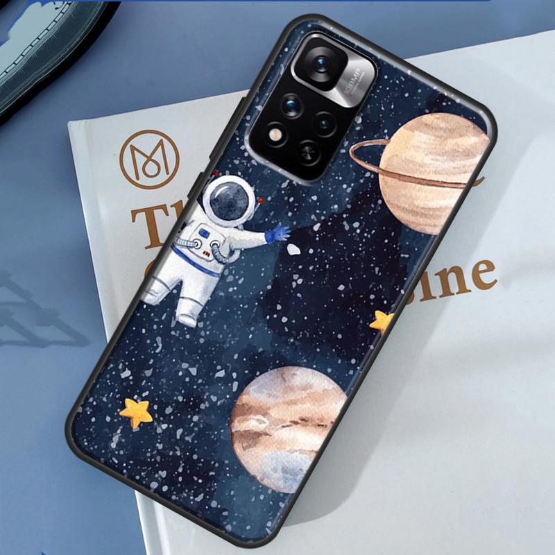 Moon Stars Space Astronaut Case For Xiaomi Redmi Note 14 13 Pro 12 11 9 10 9S 10S 11S 12S Redmi 13C 10C 12C 14C Cover