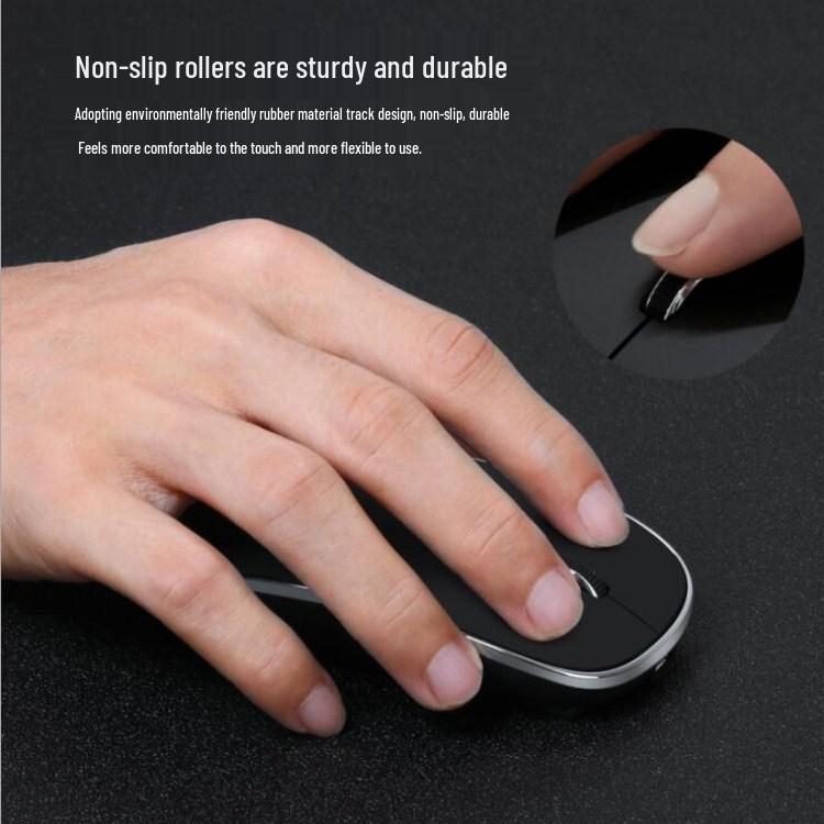 Wireless Silent Charging Ultra-Thin Mouse for Apple Laptops and Tablets