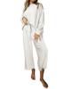 Azura Exchange White Ultra Loose Textured 2pcs Slouchy Outfit