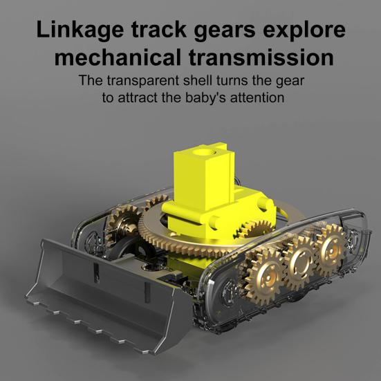Press Gear Construction Vehicle Toy Realistic Kids Excavator Engineering Car Toy with Movable Digging Arm Toddlers Boys Educational Digger Truck