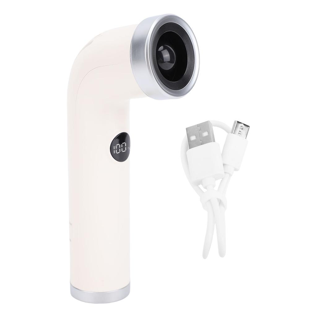 Handheld Bladeless Fan Type C Rechargeable Digital Display Small Portable Cooling for Travel Outdoor Use Apricot Color