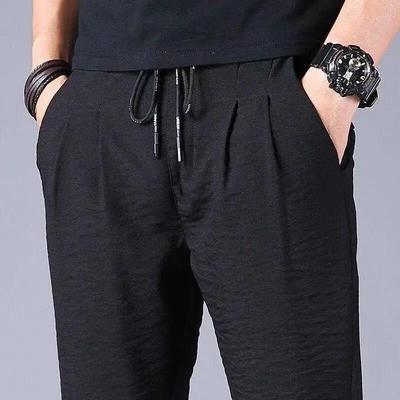 Pantaloni da Uomo Slim Fit in Seta Ghiaccio ad Asciugatura Rapida - Traspiranti, Ampi, Pantaloni Sportivi Casual