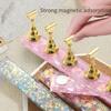 Trendy Nail Practice Stands With Popular Snowflake Waves Patterns In Highly Transparency Acrylic for Nail Artists