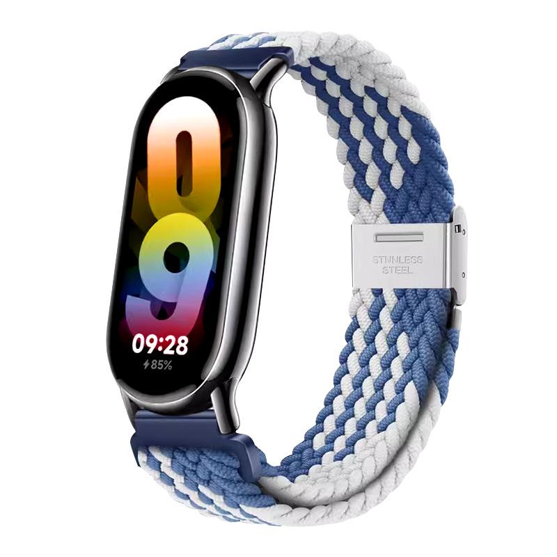 Solo Loop Strap For Xiaomi Mi Band 8 9 Elastic Braided Nylon Adjustable Watchband Correa Bracelet For Miband 10 Miband9 8 Accessories
