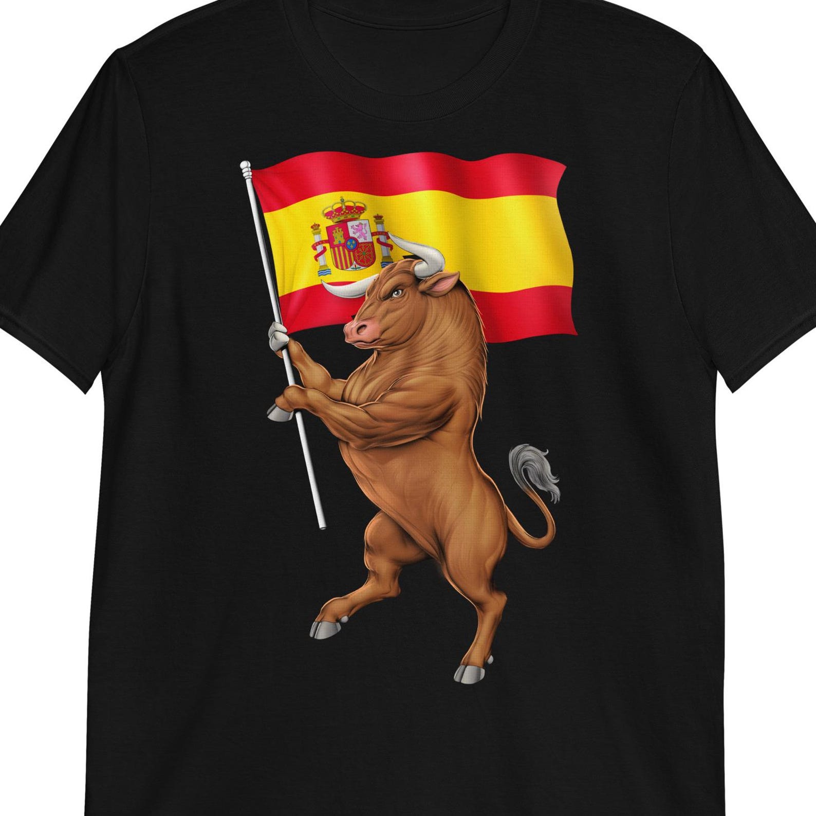 Spanish Bull T-Shirt: Flag Of Spain Tee 160