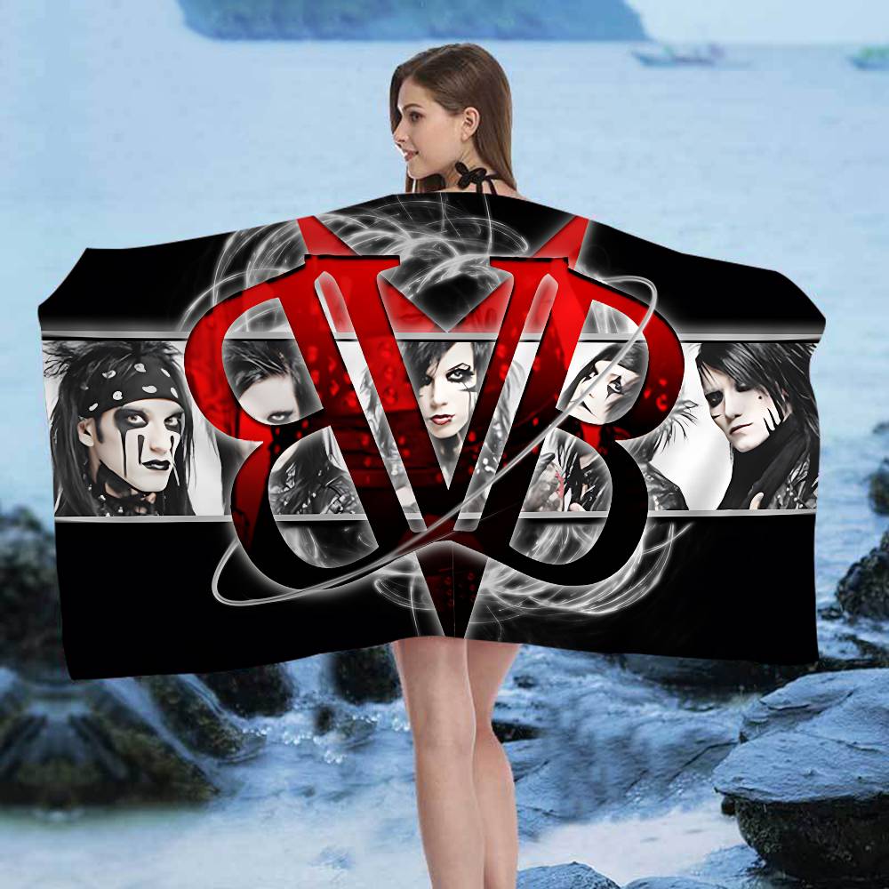Rock Band B-Black V-Veil B-Brides Mikrofaserdecke Schnelltrocknende Strandtücher Übergröße Druck Super Saugfähiges Poolhandtuch