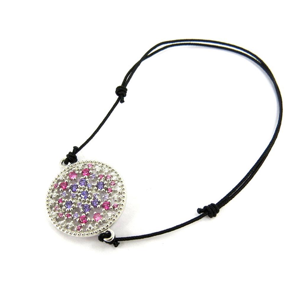 Les Trésors De Lily [L6348] - Purple 'Sappho' Silver Bracelet (rhodium-plated) - 18 Mm