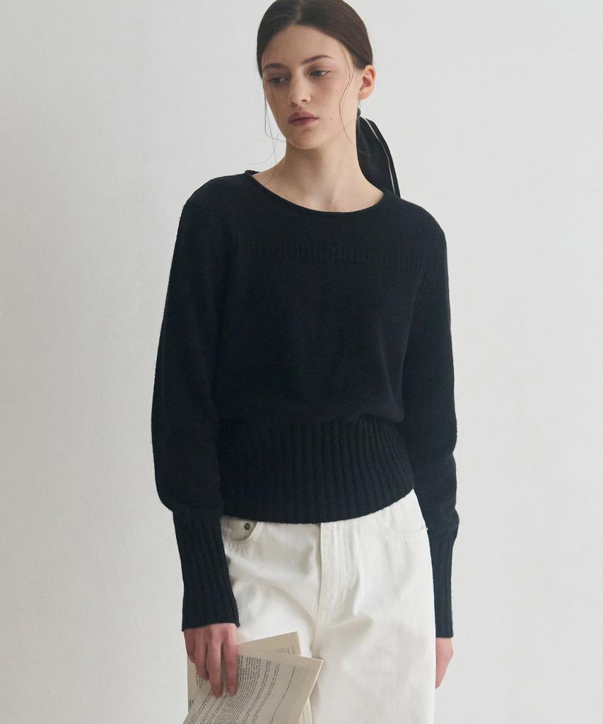 Deuloupisumeon Code Boat Neck Wool Knit [Mint]