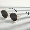Retro Polygonal Metal Frame Fashionable Driving Glasses - an Ideal Choice for Casual Style, Mirror Lenses, PC Material
