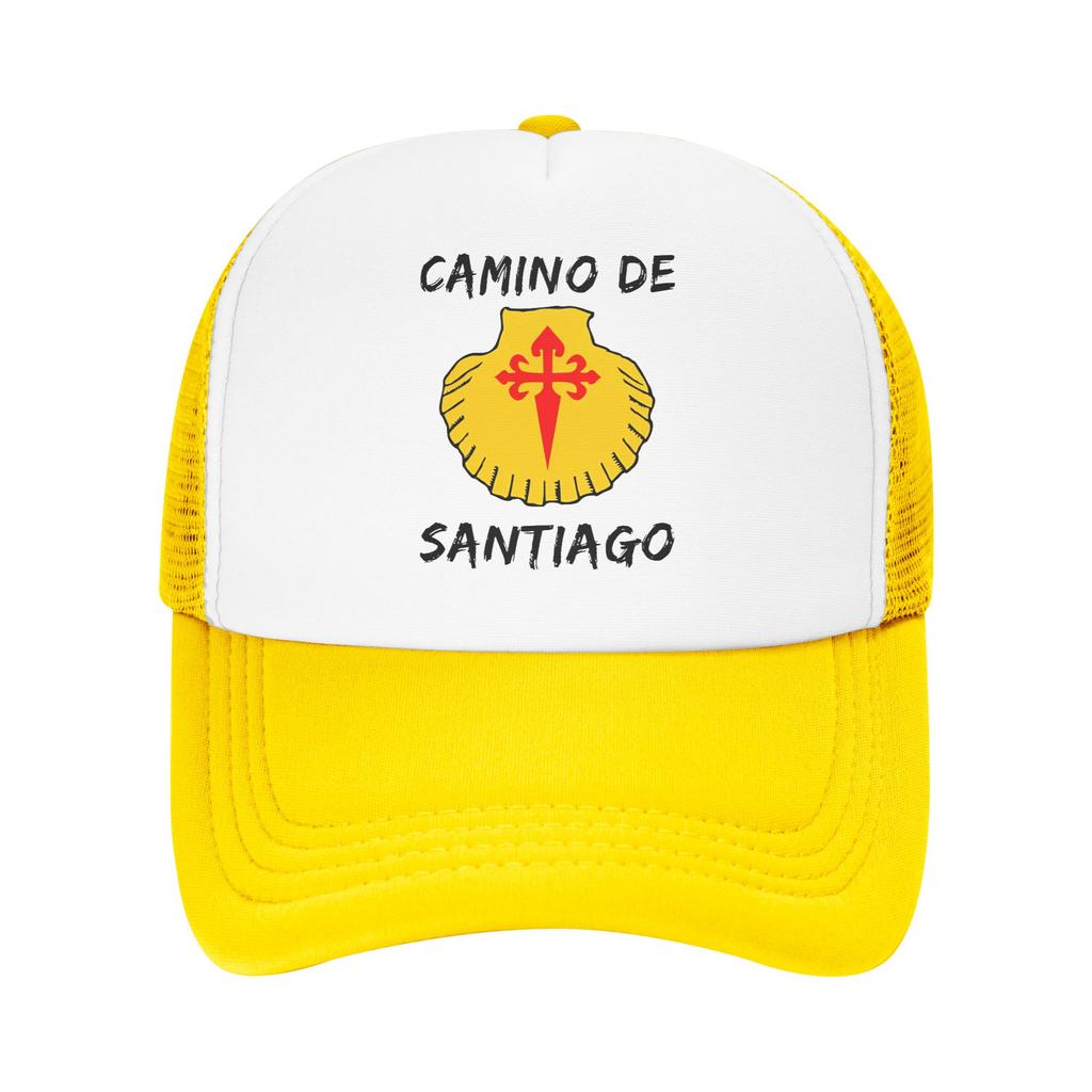Buen Camino de Santiago Compostela Peregrino Sun Hats FeUnisex Unisex Mesh Trucker Hat Sunscreen Outdoor Gym Baseball Cap Gift